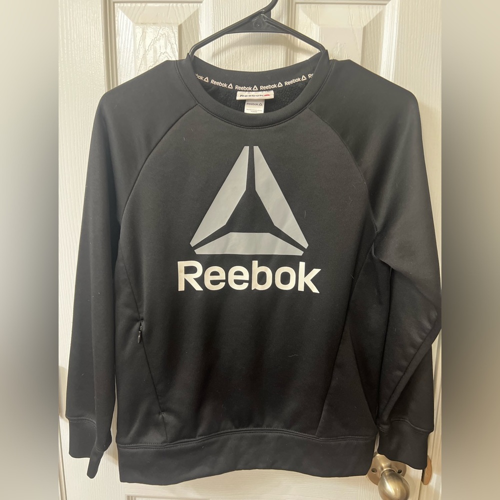 Reebok Juniors L 10/12 Black Crewneck Sweater